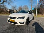Seat leon FR Dsg, Auto's, Zwart, 4 cilinders, Leder en Stof, Wit