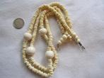 25.  Aparte oude ketting, been,  60 cm, Sieraden, Tassen en Uiterlijk, Antieke sieraden, Ophalen