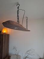 Boomstam Lamp - Handgemaakt en Gebeitst, Huis en Inrichting, Ophalen, Rustiek, Zo goed als nieuw, 75 cm of meer