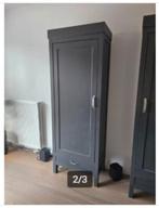 Prachtige grijze (servies)kasten - 2x, Huis en Inrichting, Kasten | Buffetkasten, Ophalen, 50 tot 100 cm, Zo goed als nieuw, 150 tot 200 cm