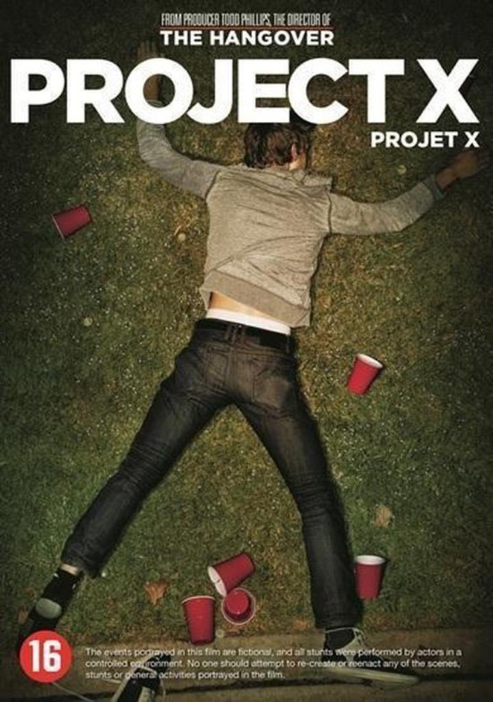 DVD PROJECT X makers v the hangover PARTYTIME !, Cd's en Dvd's, Dvd's | Komedie, Zo goed als nieuw, Romantische komedie, Alle leeftijden