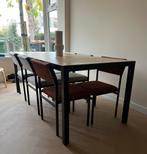 Woood eettafel, Huis en Inrichting, Ophalen, Gebruikt, 50 tot 100 cm, Vijf personen of meer
