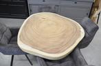 Ronde suar boomstamtafel Rond 110 – 140 cm BT 136, Huis en Inrichting, Tafels | Eettafels, Rond, Nieuw, Ophalen of Verzenden, Overige houtsoorten