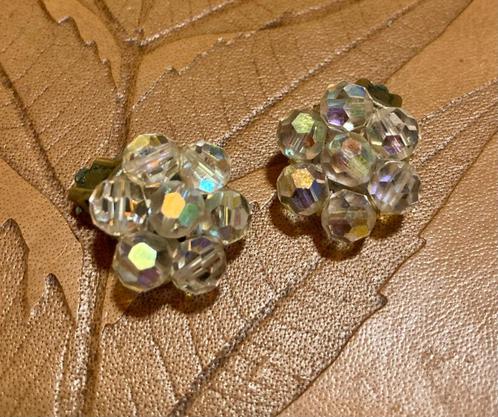 Vintage antieke kristallen costume Jewelry oorclips clips, Sieraden, Tassen en Uiterlijk, Antieke sieraden, Oorbellen, Overige materialen