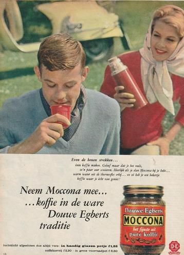 Retro reclame 1961 Douwe Egberts Moccona benen strekken beschikbaar voor biedingen