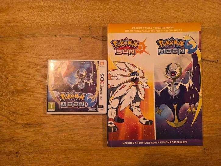 pokemon moon & strategy guide, Spelcomputers en Games, Games | Nintendo 2DS en 3DS, Zo goed als nieuw, Avontuur en Actie, 1 speler