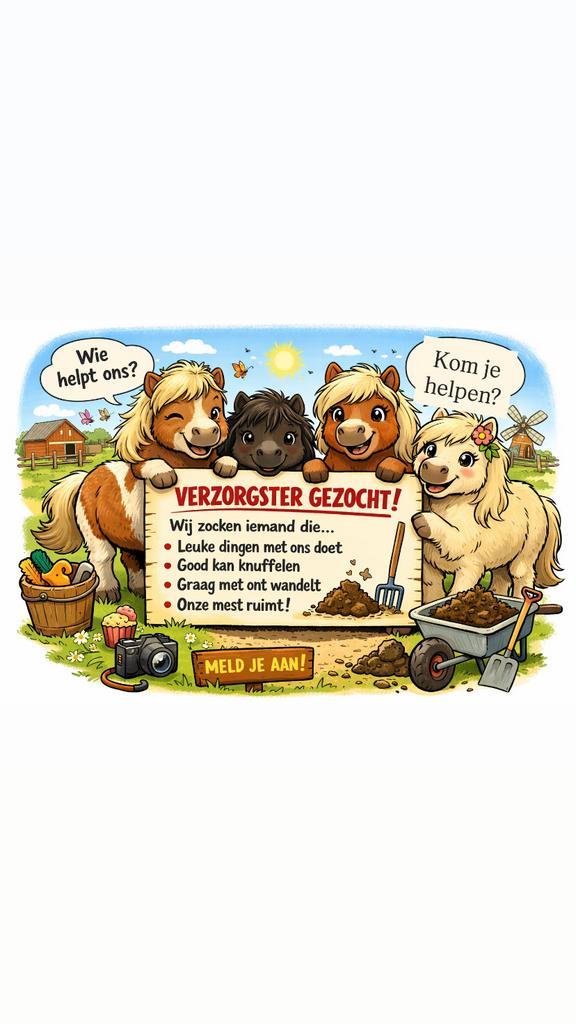 Verzorgster shetlanders gezocht, Dieren en Toebehoren, Paarden en Pony's | Verzorgingsproducten, Ophalen of Verzenden