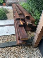 Houten balken - 24 stuks, Doe-het-zelf en Verbouw, Hout en Planken, Geïmpregneerd, Gebruikt, Ophalen of Verzenden, Balk