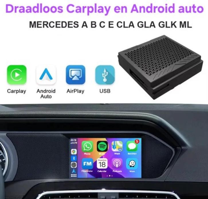 Mercedes Carplay Android NTG plug & play, Auto diversen, Autoradio's, Nieuw, Ophalen of Verzenden