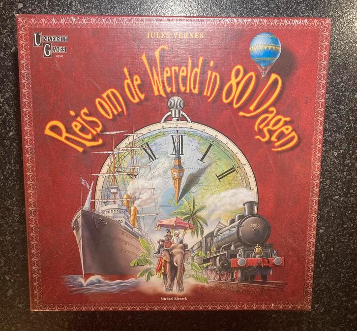 Bordspel Reis om de wereld in 80 dagen University Games, Hobby en Vrije tijd, Gezelschapsspellen | Bordspellen, Nieuw, Vijf spelers of meer