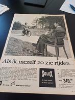 Advertentie van Solex bromfiets 1958 vijftig, Verzamelen, Merken en Reclamevoorwerpen, Overige typen, Gebruikt, Ophalen of Verzenden