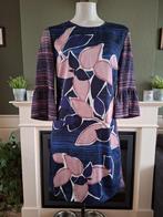 Caroline Biss blauw roze jurk 38 M gratis verzenden in NL, Blauw, Knielengte, Maat 38/40 (M), Zo goed als nieuw