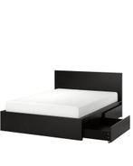 IKEA Malm bed 180x200, Huis en Inrichting, Slaapkamer | Bedden, Ophalen, Zwart, Tweepersoons, Zo goed als nieuw
