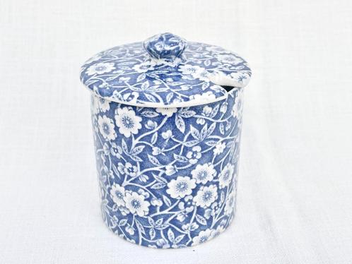 Burleigh - Pale Blue Calico - Jam / Sugar Pot, Huis en Inrichting, Keuken | Servies, Nieuw, Overige typen, Overige stijlen, Aardewerk