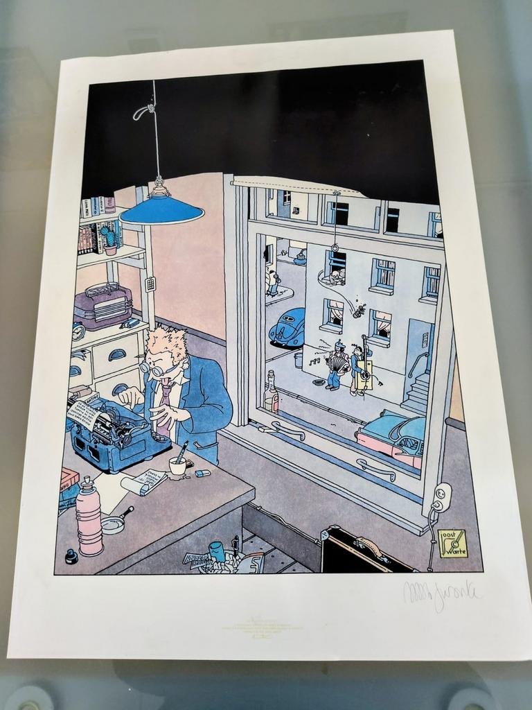 Litho van JOOST SWARTE, gesigneerd, Antiek en Kunst, Kunst | Litho's en Zeefdrukken, Ophalen of Verzenden