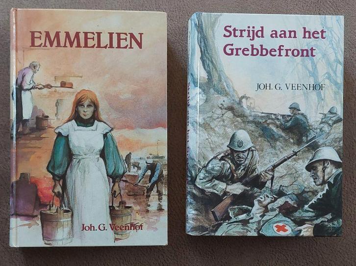 Joh. G. Veenhof: Emmelien, Strijd aan het Grebbefront, e.a., Boeken, Romans, Gelezen, Ophalen of Verzenden