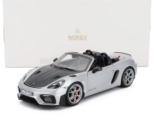 Norev 1:18 Porsche 718 Spyder RS Silver, Hobby en Vrije tijd, Modelauto's | 1:18, Nieuw, Auto, Norev, Ophalen of Verzenden