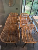 Rotan Stoelen - 6 Stuks, Ophalen, Gebruikt, Bruin, Riet of Rotan