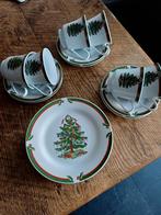 Kerst  6 kopen en schotel  6 gebaksbordjes  doorsnee  18 cm, Huis en Inrichting, Keuken | Servies, Ophalen of Verzenden, Zo goed als nieuw