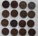 Serie van 16 verschillende 1/2 cent 1884 - 1940, Postzegels en Munten, Munten | Nederland, Setje, Koningin Wilhelmina, Verzenden
