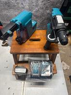 Makita DHR243 Boorhamer + Accu, Lader, HEPA, Doe-het-zelf en Verbouw, Gereedschap | Boormachines, Gebruikt, Boor- en/of Breekhamer