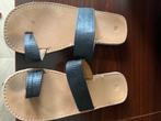 Leren slippers mt 38, Slippers, Verzenden, Zwart, Gedragen