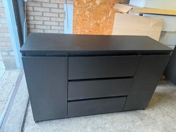 Dressoir kast 120cm zwart mat beschikbaar voor biedingen