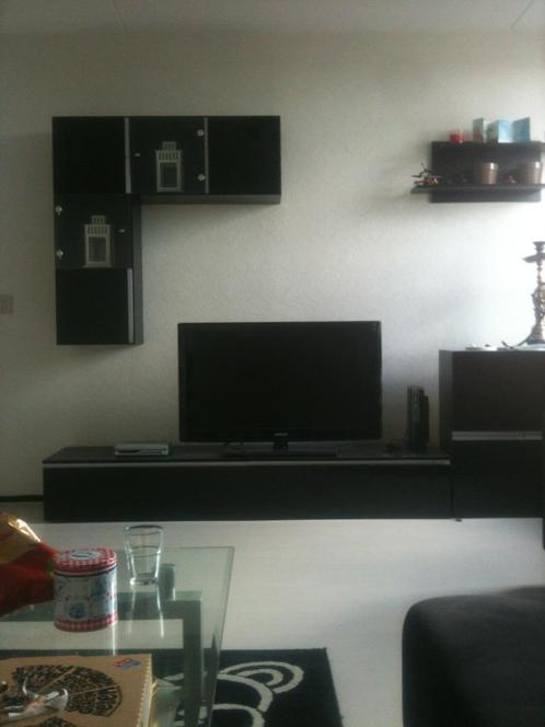 TV meubel set van 3 kasten in hoogglans zwart, Huis en Inrichting, Kasten | Televisiemeubels, Zo goed als nieuw, Minder dan 100 cm