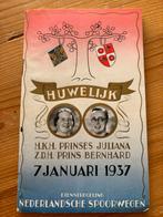Boekje dienstregeling tijdens huwelijk prinses Juliana, Ophalen, Zo goed als nieuw, Tijdschrift of Boek