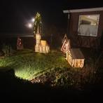 Kersttafereel met verlichting - Kerk, stal, bomen, Ophalen, Gebruikt