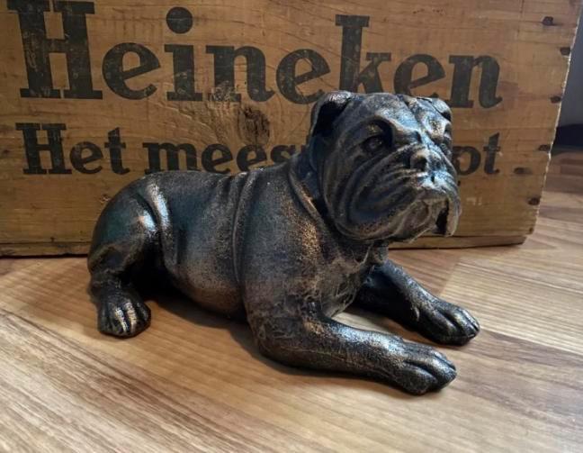 Gietijzeren Bulldog, Verzamelen, Dierenverzamelingen, Zo goed als nieuw, Beeldje of Figuurtje, Ophalen of Verzenden