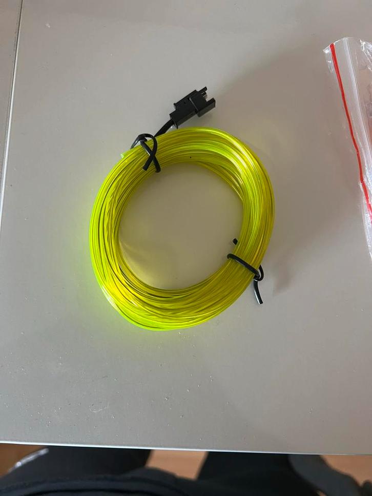 Diverse EL Wire / Lichtslang - Oranje, Wit, Geel, Huis en Inrichting, Lampen | Losse lampen, Zo goed als nieuw, Overige typen