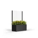 Plantenbak met glazen  scherm, Tuin en Terras, Bloembakken en Plantenbakken, Ophalen, Tuin, Zo goed als nieuw, Metaal
