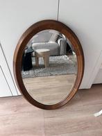 Grote ovale antieke eikenhouten spiegel., Ophalen, Ovaal, 50 tot 100 cm, Minder dan 100 cm