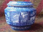 Oude pot uit Engeland van blauw wit porselein uit 1929., Antiek en Kunst, Antiek | Porselein, Ophalen of Verzenden