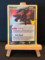 Umbreon Gold Star 17/17 25th Celebrations Pokemon NM, Ophalen, Zo goed als nieuw, Losse kaart, Foil