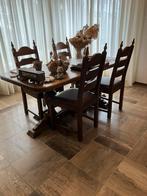 Eiken eethoek, Ophalen, Gebruikt, 4 tot 6 stoelen