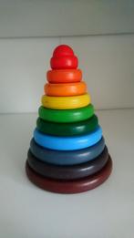 Houten Stapeltoren - Regenboog Kleuren, Ophalen of Verzenden, Gebruikt, Ontdekken