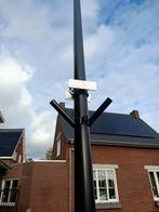 Vlaggenstokhouder voor lantarenpaal 3 voudig. maatwerk, Handgemaakt, Ophalen of Verzenden, Zwartgespoten, Vlaggenstokhouder