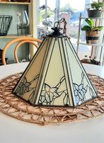 VINTAGE GLAZEN HANGLAMP, Ophalen, Gebruikt, Victoriaans, Glas