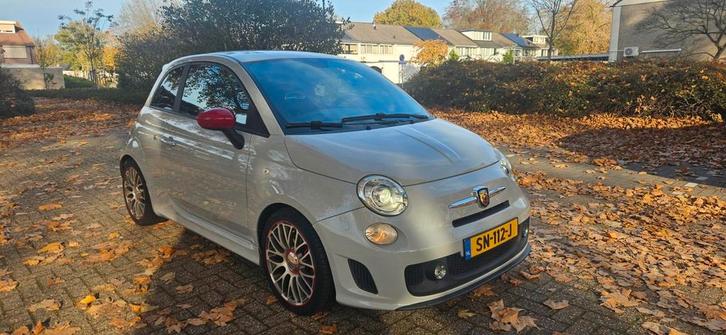 Fiat 500 1.4 Abarth 2011 Grijs, Auto's, Fiat, Particulier, Benzine, E, Hatchback, Handgeschakeld, Geïmporteerd, Zilver of Grijs