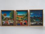 3 naïeve schilderijtjes - gesign. Kene, Antiek en Kunst, Kunst | Schilderijen | Modern, Ophalen of Verzenden