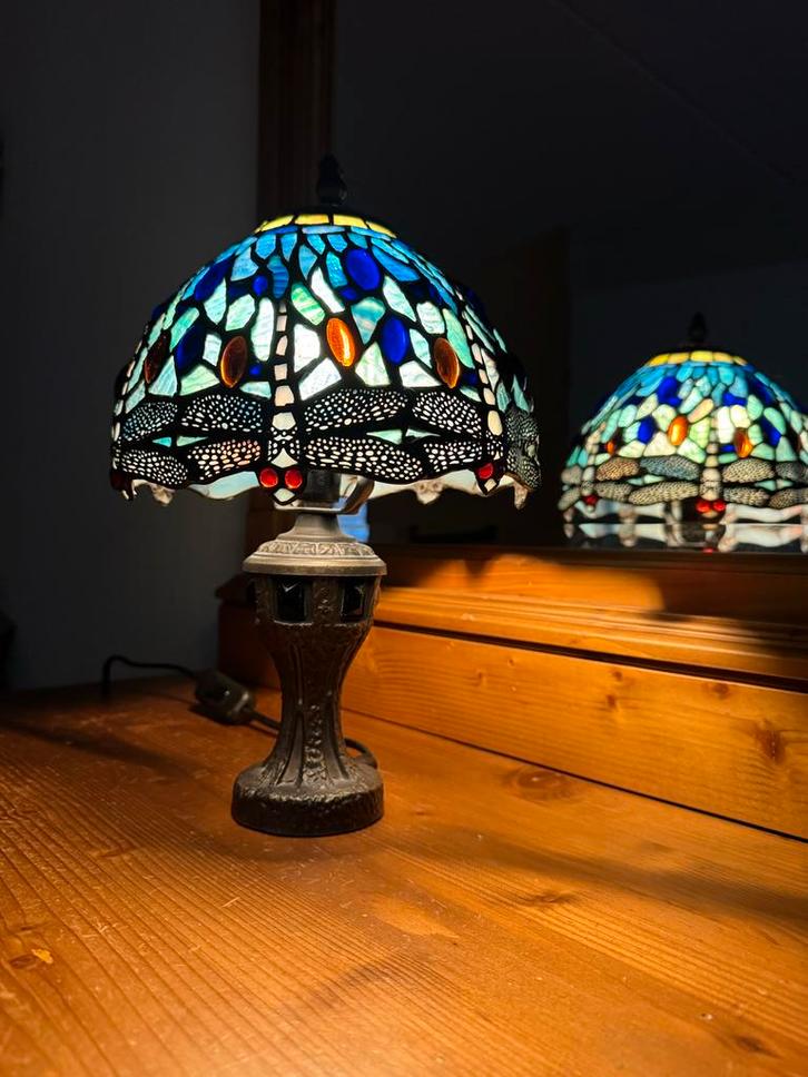 Tiffany Lamp - Dragonfly Thema - Perfecte Staat, Huis en Inrichting, Lampen | Vloerlampen, Zo goed als nieuw, Minder dan 100 cm