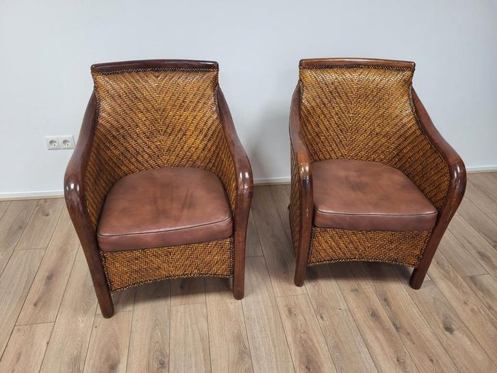 Gevlochten stoelen in goede staat, Antiek en Kunst, Antiek | Meubels | Stoelen en Banken, Ophalen