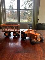 houten trekker met kar, Ophalen of Verzenden, Gebruikt, Duw- of Trekspeelgoed