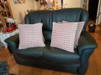 Tekoop,Leren Bankstel Donkerblauw, 2xTWEE ZITS, MAAT145, Huis en Inrichting, Banken | Bankstellen, Ophalen, Minder dan 75 cm, Tweepersoons