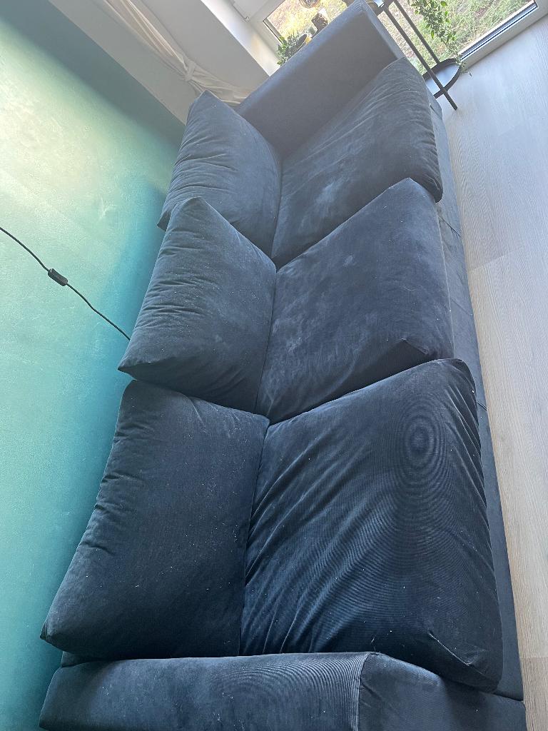 Vimle 3 zits bank saxemara zwartblauw, Huis en Inrichting, Ophalen, Driepersoons, 75 tot 100 cm, Zo goed als nieuw