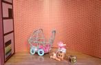Metalen poppenhuis kinderwagen, baby en speeltje, Ophalen of Verzenden, Zo goed als nieuw, Poppenhuis