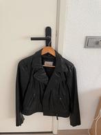 Zwarte leren jas maat 38, Kleding | Dames, Maat 38/40 (M), Zwart, Ophalen of Verzenden, Zo goed als nieuw