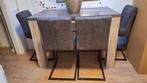 Bartafel en  stoelen, Huis en Inrichting, Ophalen, 100 tot 150 cm, Eikenhout, 50 tot 100 cm